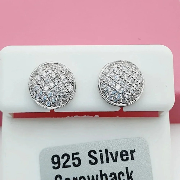 "925 Sterling Silver Cubic Zirconia Earrings, U19254576 - Picture 1 of 11